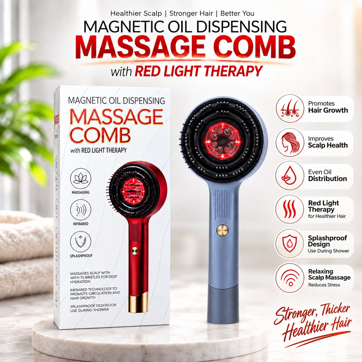 Scalp Massage Comb XC-901 — স্ক্যাল্প কেয়ারের স্মার্ট সল্যুশন